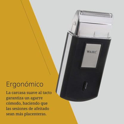 Wahl Mobile Shaver – Afeitadora Eléctrica Inalámbrica con Estuche de Viaje – Lámina Flexible para un Afeitado Muy Apurado