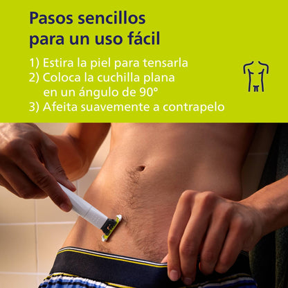 Philips OneBlade Intimate, Cuidado Íntimo, Recorta y Afeita con Protección Extra para la Piel, Depilación apurada y cómoda — sin rasurar completamente al ras, Modelo QP1924/30