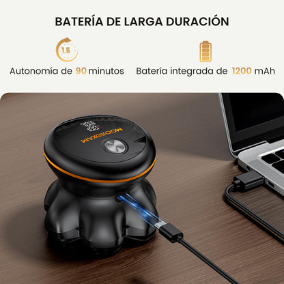 MAXGROOM Afeitadora Cabeza Hombre, Maquina Afeitar Hombre, Afeitadora para Calva en Seco y Húmedo, Batería de Larga Duración, 7 Cabezales, Magnético, 100% impermeable, Color Negro