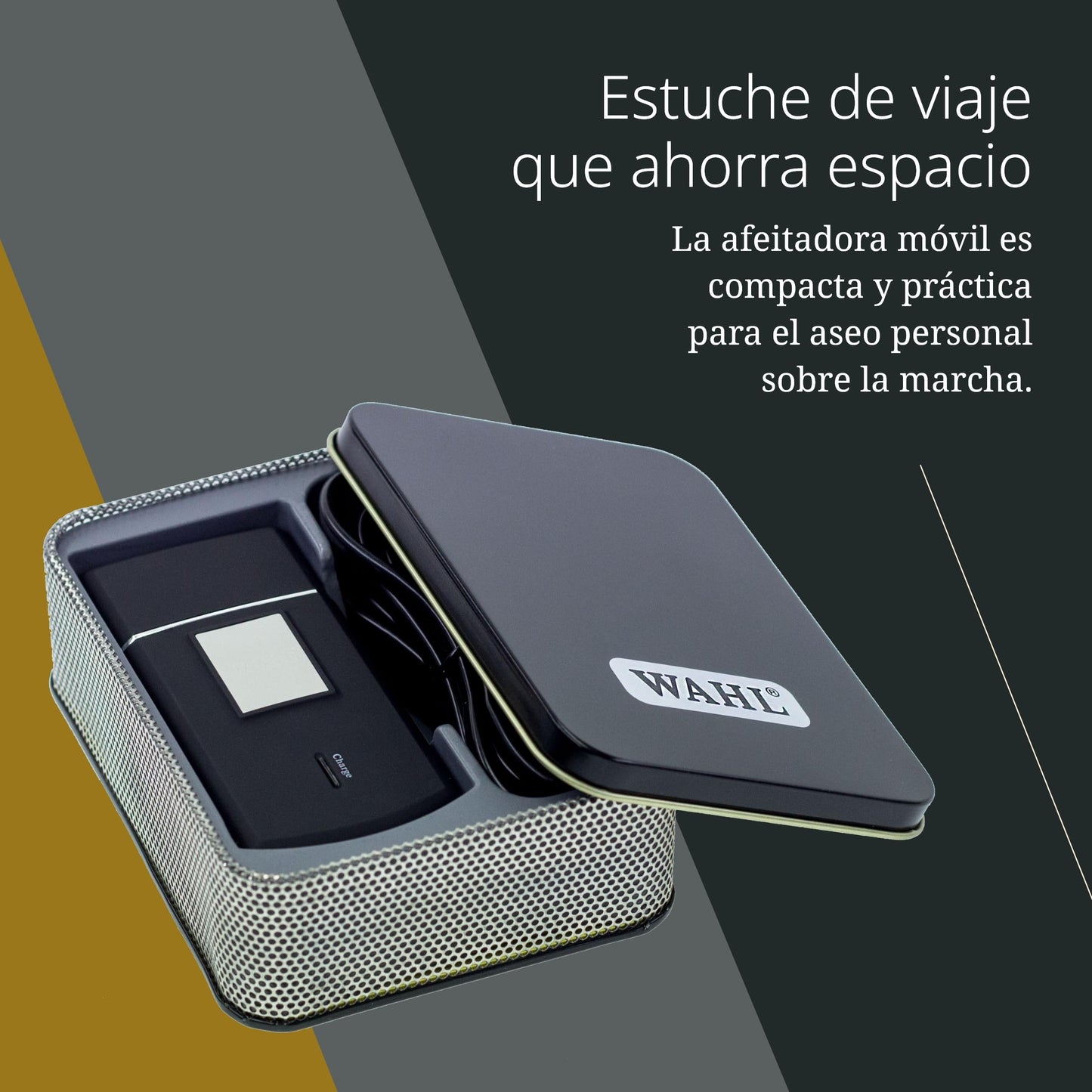 Wahl Mobile Shaver – Afeitadora Eléctrica Inalámbrica con Estuche de Viaje – Lámina Flexible para un Afeitado Muy Apurado