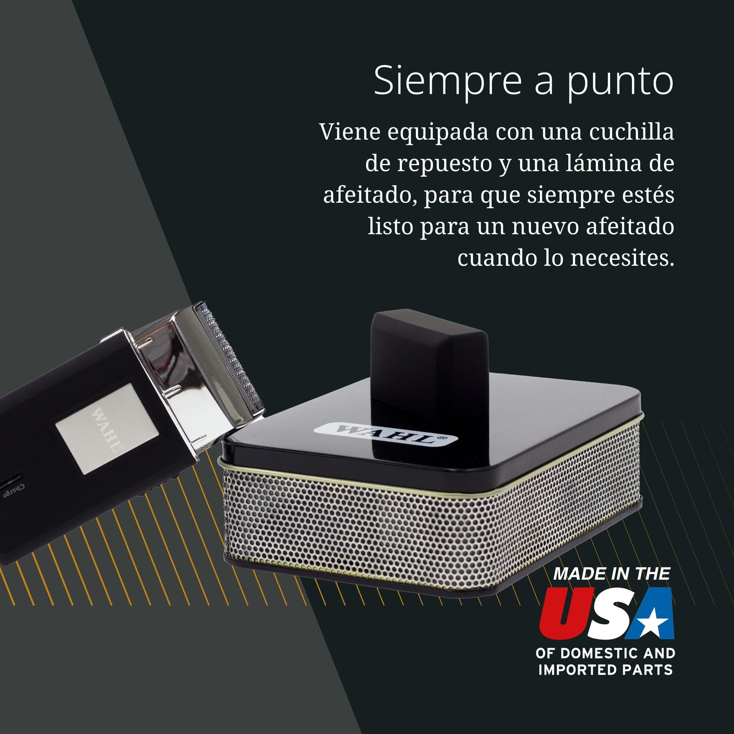 Wahl Mobile Shaver – Afeitadora Eléctrica Inalámbrica con Estuche de Viaje – Lámina Flexible para un Afeitado Muy Apurado