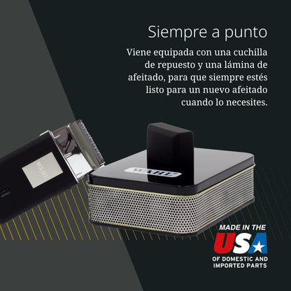 Wahl Mobile Shaver – Afeitadora Eléctrica Inalámbrica con Estuche de Viaje – Lámina Flexible para un Afeitado Muy Apurado