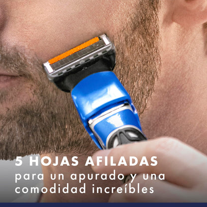 Gillette Recortadora Todo en 1: Recorta, Afeita Y Perfila con Precisión Cara Y Cuerpo, Resistente al Agua, Cortapelos 4 en 1 para Hombre con 3 Peines Y 1 Recambio Proglide